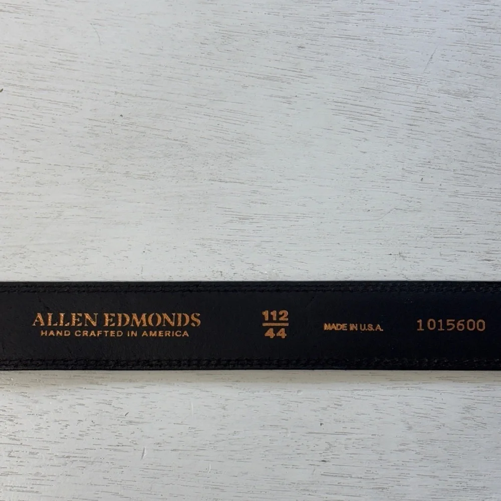 Allen Edmonds Wide Street Dress Belt - 1015600‎ - Black Leather - 44
